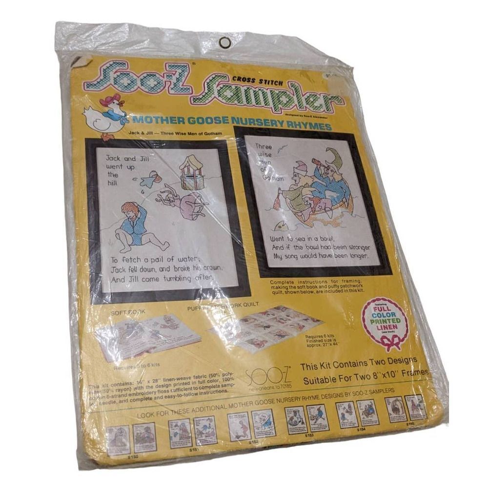 Soo-z Sampler Kit‎ S154 Nursery Rhymes Sealed Jack And Jill Three Wise Men VTG